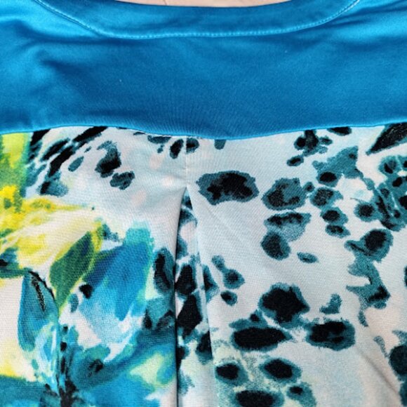 CAROLE HOCHMAN Tropical Cheetah Print Caftan Drawstring Waist Beach Cover Up XS - Picture 9 of 16